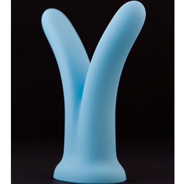 Split Dildo фаллоимитатор, голубой — фото 1