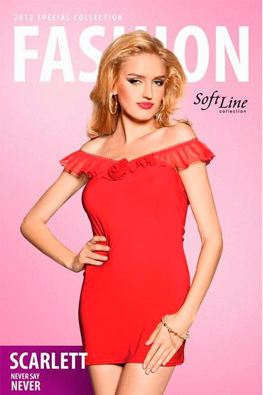 Soft Line Scarlett, красный, Платье с открытыми плечами