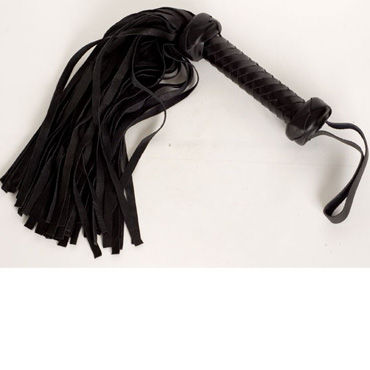 Toyfa-leather плетка черная, Из натуральной кожи, 44 хвоста