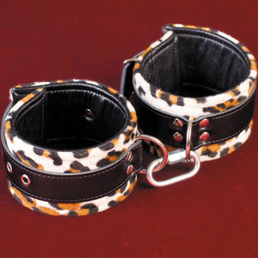 Toyfa-leather оковы на ноги леопардовые — фото 1