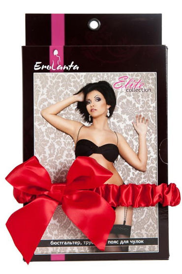 Erolanta комплект - Бюстик, стринги и пояс для чулок - купить в секс шопе