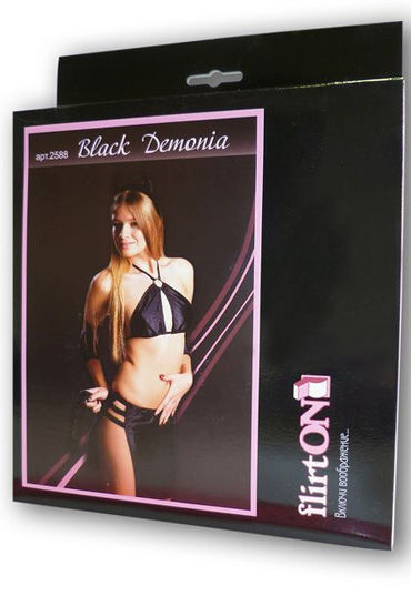 Flirt On Black Demonia - Секси наряд дьяволенка - купить в секс шопе