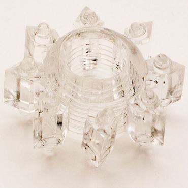 Toyfa кольцо, прозрачное, Эрекционное, в виде снежинки