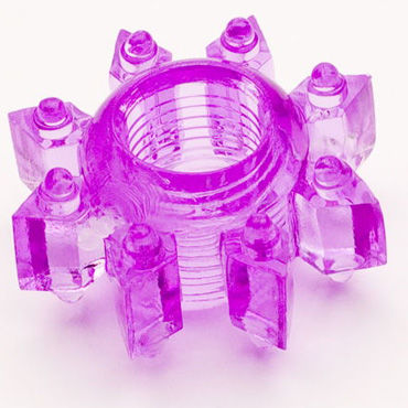 Toyfa кольцо, фиолетовое, Эрекционное, в виде снежинки
