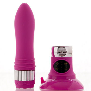 Sexus Funny Five вибратор, фиолетовый - На присоске, 5 режимов вибрации - купить в секс шопе