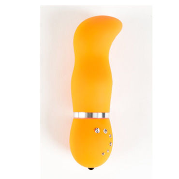 Sexus вибратор 14 см, оранжевый, С украшением, водонепроницаемый