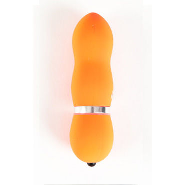 Sexus вибратор 10 см, оранжевый, Водонепроницаемый, гладкий