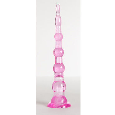 Toyfa втулка, 22 см, розовая, Анальная, шарики различной формы и диаметра