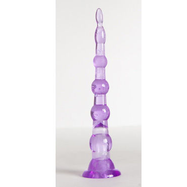 Toyfa втулка, 22 см, фиолетовая, Анальная, шарики различной формы и диаметра