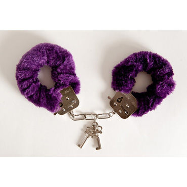 Toyfa наручники, 6см, фиолетовые, Покрыты мягким материалом, с изящными ключиками