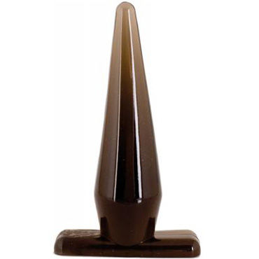 Toyfa анальная втулка-массажер, 10 см, черная, Конусообразная, с гранями