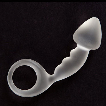 Toyfa втулка, прозрачная, С заостренной головкой, удобное колечко для извлечения