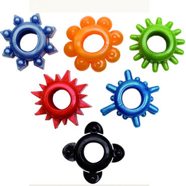 Toyfa набор колец, цветные - фото, отзывы