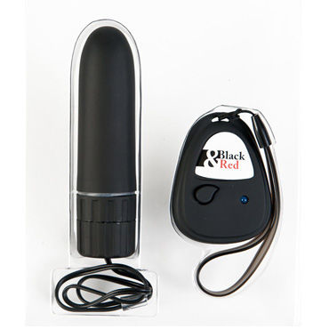 Toyfa вибратор, 10,9 см, черный, С пультом ДУ, обтекаемой формы