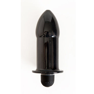 Toyfa вибровтулка, 12.5 см, черная, С выпуклой головкой, гладкая