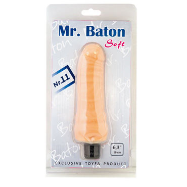 Toyfa Mr. Baton Soft №11, вибратор, 16 см, телесный - фото, отзывы