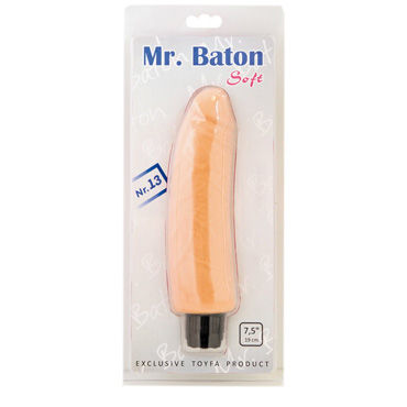 Toyfa Mr. Baton Soft №13, вибратор, 19 см, телесный - фото, отзывы
