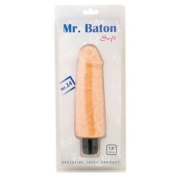 Toyfa Mr. Baton Soft №14, вибратор, 20 см, телесный - фото, отзывы