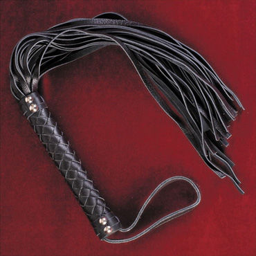 Toyfa плетка, черная, 30 хвостов, с петлей для руки