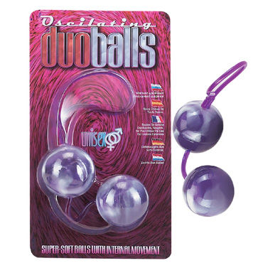 Dream Toys шарики вагинальные, 3,5 см, фиолетовые, Мягкие, со смещенным центром тяжести