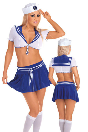 Roxana костюм морячки, бело-синий, 4 предмета, в матросском стиле