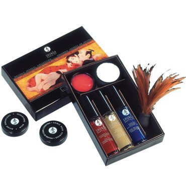 Shunga набор Секреты гейши, 6 предметов, с кисточкой из перышек