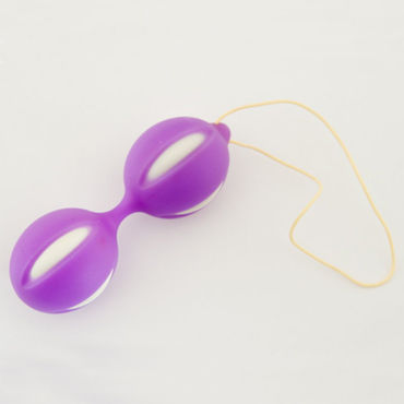 Toyfa вагинальные шарики, фиолетовые, Рельефной формы