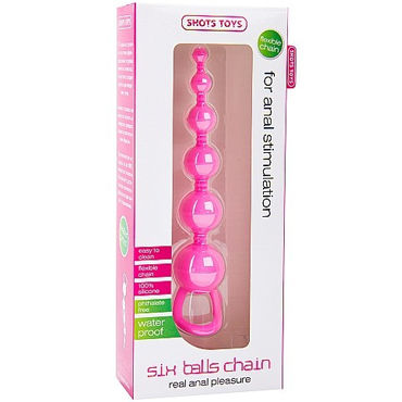 Shots Toys Six Balls Chain, розовый - фото, отзывы