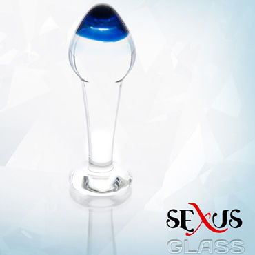 Sexus Glass анальная втулка, С плоским основанием