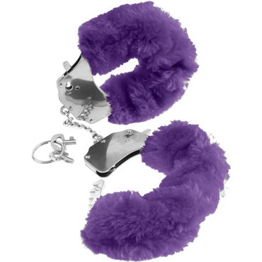 Pipedream Furry Cuffs, фиолетовые - Наручники с мехом - купить в секс шопе