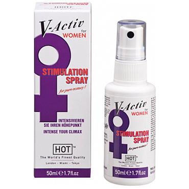 Hot V-Active Stimulation Women Spray, 50 мл, Стимулирующий спрей для женщин