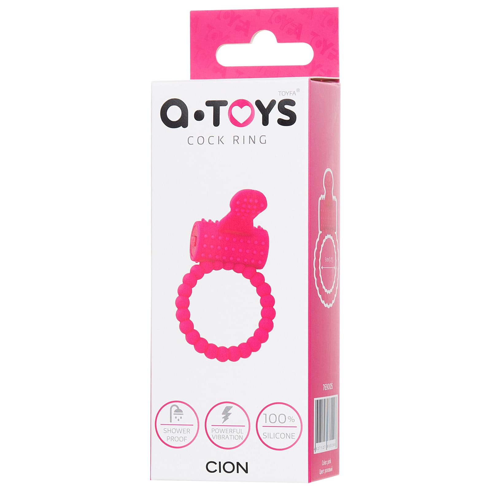 Новинка раздела Секс игрушки - ToyFa A-toys Cion Cock Ring, розовое