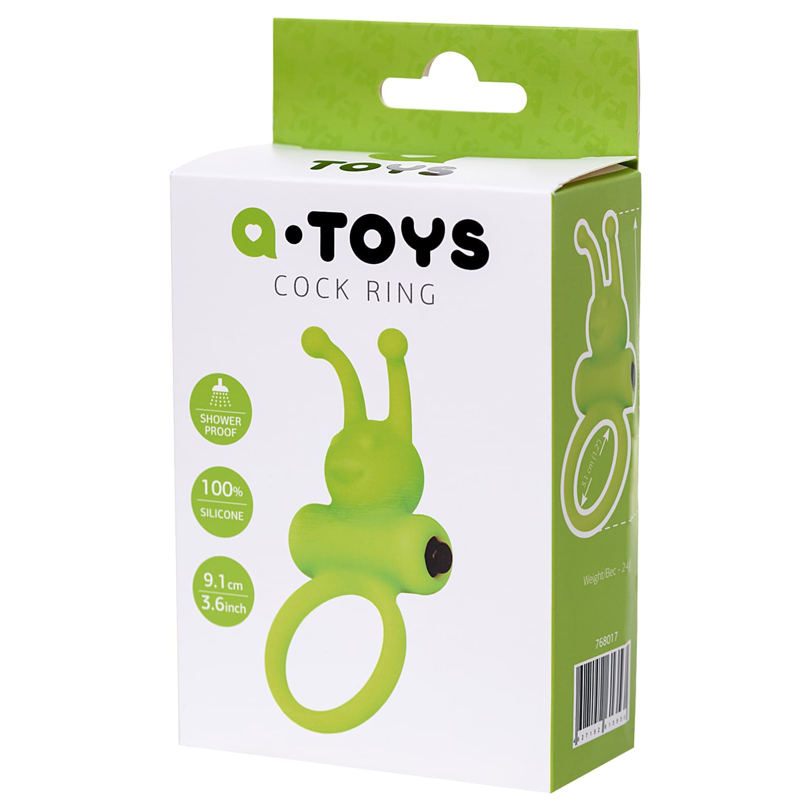 Toyfa A-Toys Flik Cock Ring, зеленое — фото 5