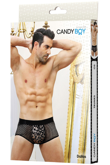 Candy Boy Dallas, черно-леопардовые, Боксеры из сетки среднего размера и другие товары Candy Boy с фото