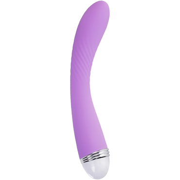 Flovetta by Toyfa Lantana, фиолетовый - Изогнутый вибратор с рельефом - купить в секс шопе