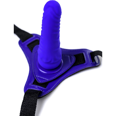 ToyFa A-toys Strap-on 14 см, фиолетовый, Реалистичный страпон с ремешками для фиксации и другие товары ToyFa с фото