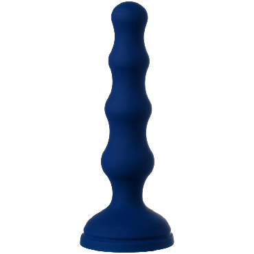 ToyFa O'Play Wave, синяя - Анальная вибровтулка с беспроводным пультом управления - купить в секс шопе
