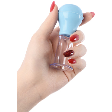 ToyFa Nipple Pump Set Size M, голубой - Набор для стимуляции сосков размер М - купить в секс шопе