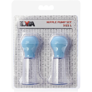 ToyFa Nipple Pump Set Size L, голубой, Набор для стимуляции сосков размер L и другие товары ToyFa с фото