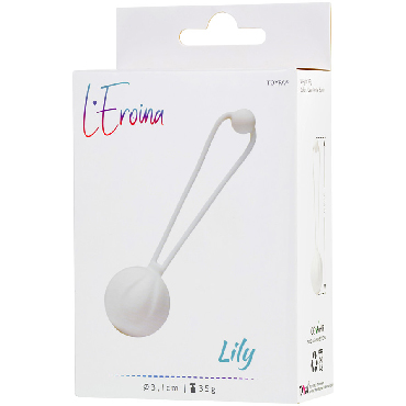 L'Eroina by Toyfa Lily, белый - Вагинальный шарик для начинающих - купить в секс шопе