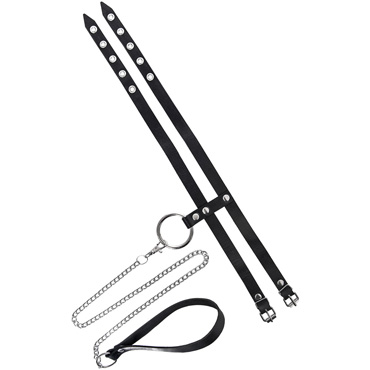 Pecado Ошейник из двух ремешков, черный - фото, отзывы