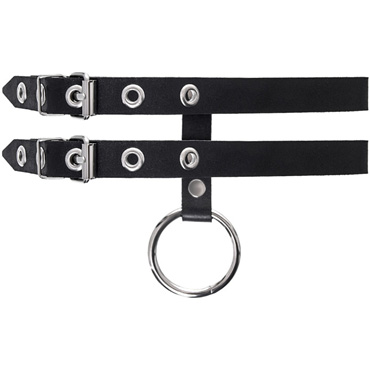 Pecado Ошейник из двух ремешков, черный, Из натуральной кожи и другие товары Pecado с фото