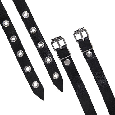 Pecado Ошейник из двух ремешков, черный - фото 8