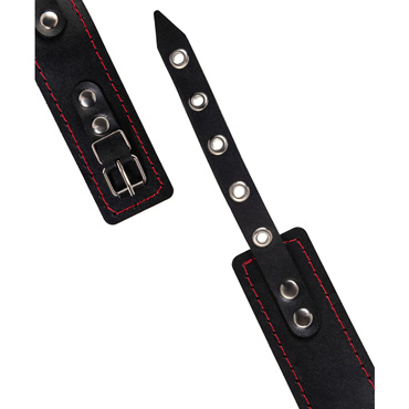 Pecado Ошейник с контрастной строчкой, черный - фото 8