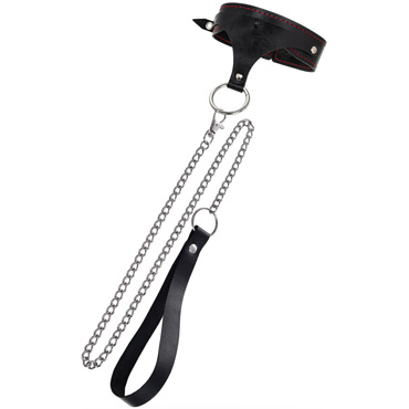 Pecado Ошейник с контрастной строчкой, черный