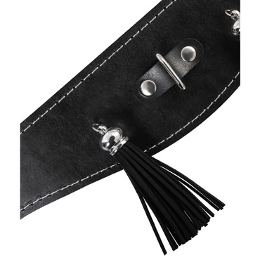 Pecado Ошейник высокий с кисточками, черный - фото 7