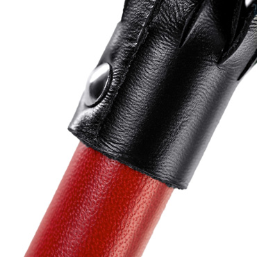 Pecado Плеть с красной рукоятью, черно-красная - фото, отзывы