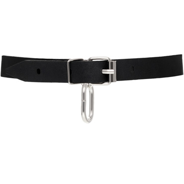 Pecado Чокер с овальным кольцом, черный - Из натуральной кожи - купить в секс шопе