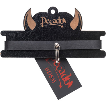 Новинка раздела Секс игрушки - Pecado Чокер с овальным кольцом, черный