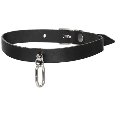 Pecado Чокер с овальным кольцом, черный